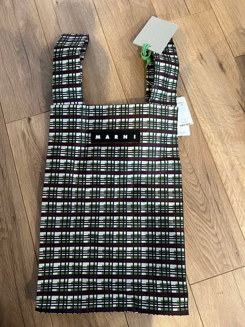 【未使用】MARNI チェック柄エコバッグ 新品タグ付き MARNI(マルニ) チェックトートバッグ ブルー｜【公式】カインドオル